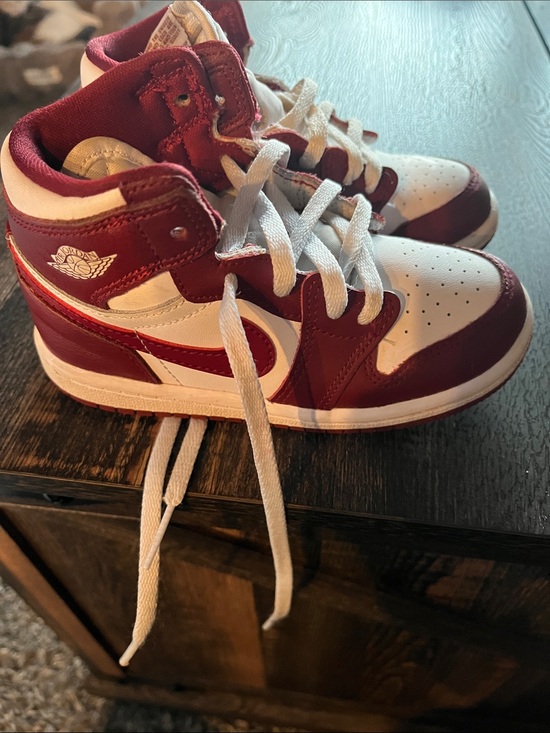 Nike Other - Nike Kids Maroon and White High-Top Sneakers